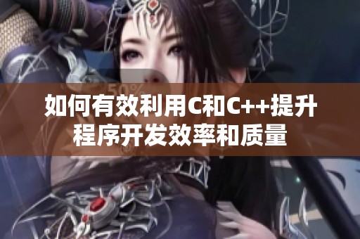 如何有效利用C和C++提升程序开发效率和质量