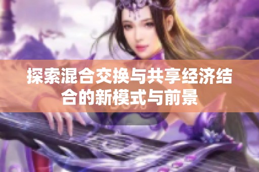 探索混合交换与共享经济结合的新模式与前景
