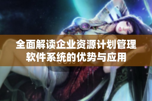 全面解读企业资源计划管理软件系统的优势与应用