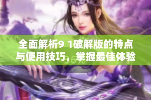 全面解析9 1破解版的特点与使用技巧，掌握最佳体验方法