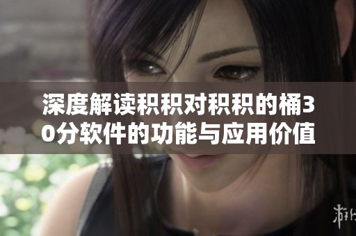 深度解读积积对积积的桶30分软件的功能与应用价值