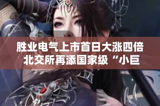 胜业电气上市首日大涨四倍 北交所再添国家级“小巨人”企业