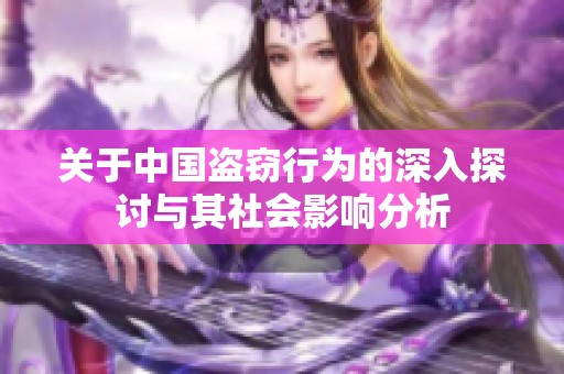关于中国盗窃行为的深入探讨与其社会影响分析