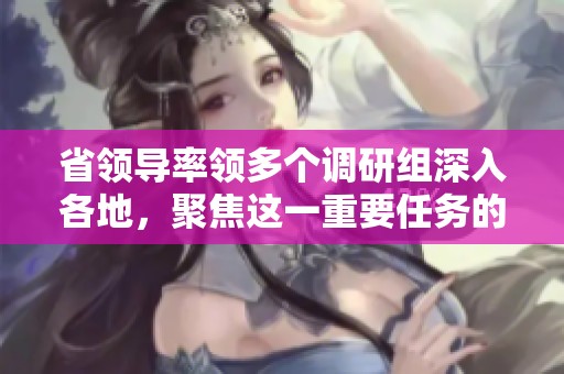 省领导率领多个调研组深入各地，聚焦这一重要任务的专项行动