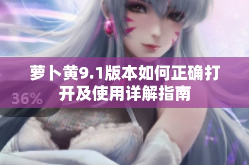 萝卜黄9.1版本如何正确打开及使用详解指南