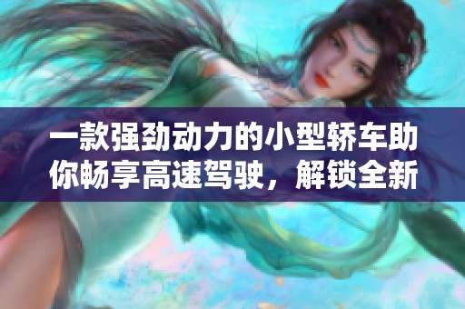 一款强劲动力的小型轿车助你畅享高速驾驶，解锁全新出行体验