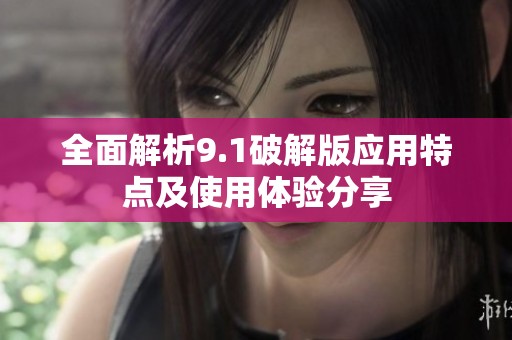 全面解析9.1破解版应用特点及使用体验分享