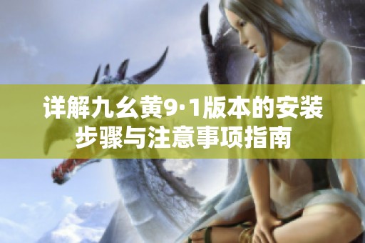 详解九幺黄9·1版本的安装步骤与注意事项指南