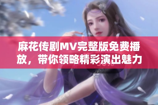 麻花传剧MV完整版免费播放，带你领略精彩演出魅力与感动