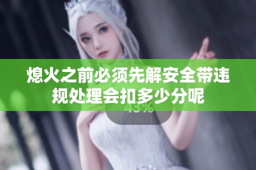 熄火之前必须先解安全带违规处理会扣多少分呢
