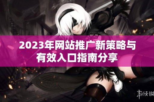 2023年网站推广新策略与有效入口指南分享