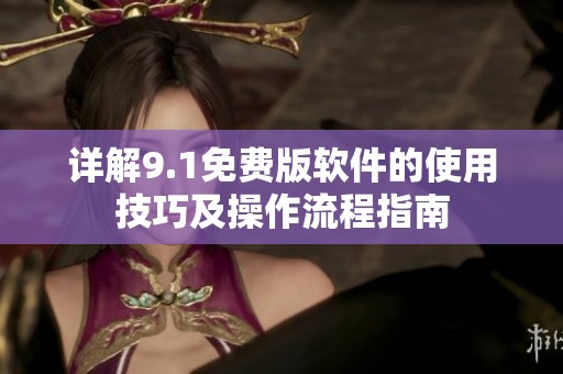 详解9.1免费版软件的使用技巧及操作流程指南