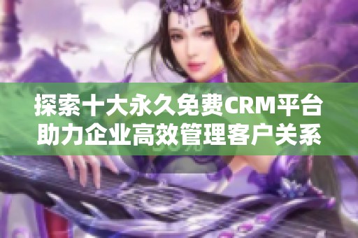 探索十大永久免费CRM平台助力企业高效管理客户关系