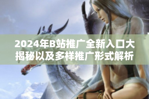 2024年B站推广全新入口大揭秘以及多样推广形式解析