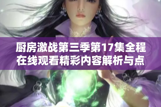 厨房激战第三季第17集全程在线观看精彩内容解析与点评