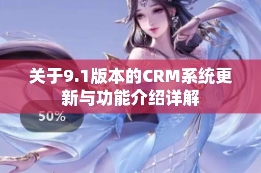 关于9.1版本的CRM系统更新与功能介绍详解